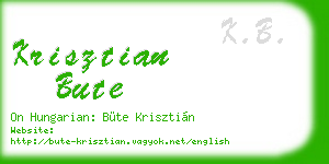 krisztian bute business card