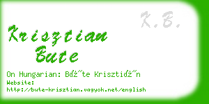 krisztian bute business card